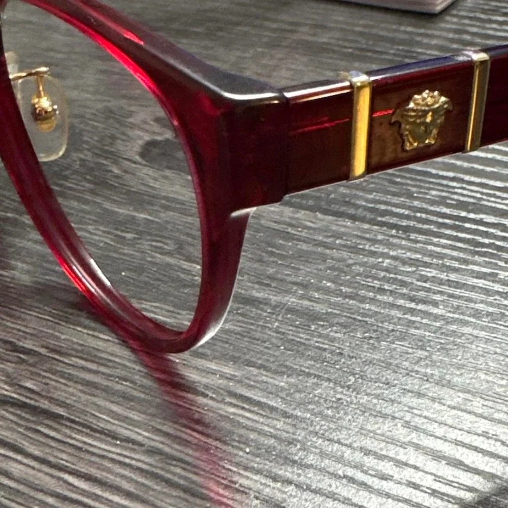 Versace Women's Transparent Red Eyeglasses 53-7-140 frames Model VE3351-D 5430
